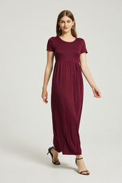 Women's Casual A-Line Maxi Dress with Pocket