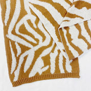 Women's Reversible Zebra Knit Scarf