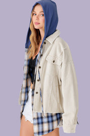 Women's Oversized Corduroy Shacket Jacket