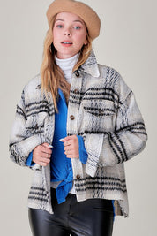 Women's Oversized Plaid Jacket