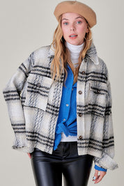 Women's Oversized Plaid Jacket