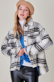 Women's Oversized Plaid Jacket