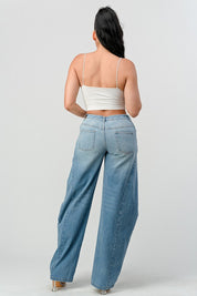 Women's Loose Fit Wide Leg Denim Jeans