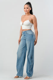 Women's Loose Fit Wide Leg Denim Jeans