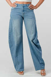 Women's Loose Fit Wide Leg Denim Jeans