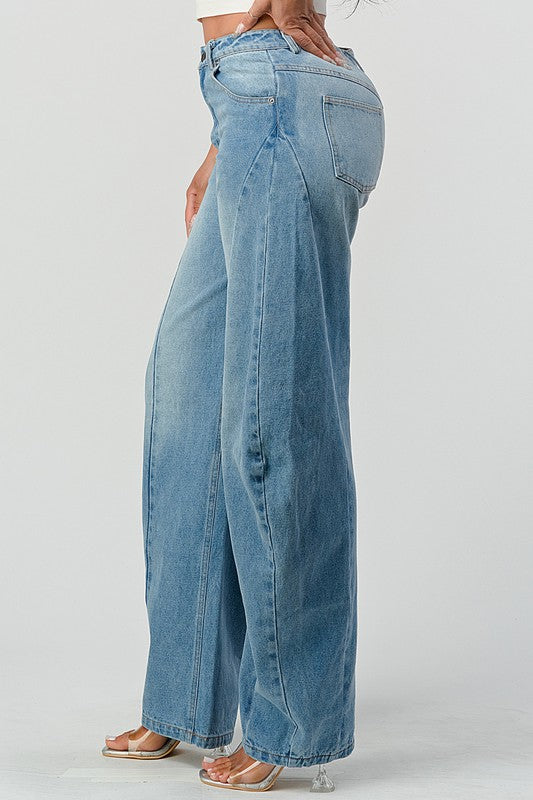 Women's Loose Fit Wide Leg Denim Jeans