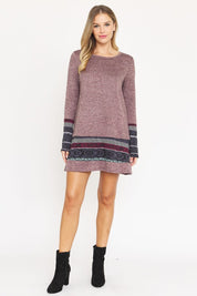 Women's Nordic Print Knit Dress