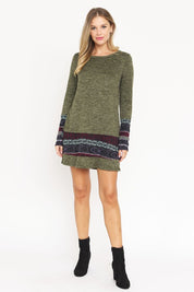 Women's Nordic Print Knit Dress