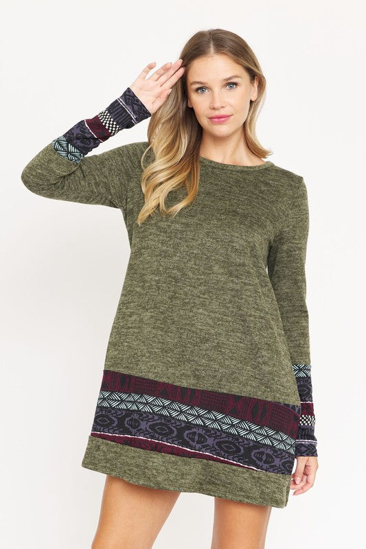 Women's Nordic Print Knit Dress