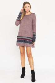 Women's Nordic Print Knit Dress