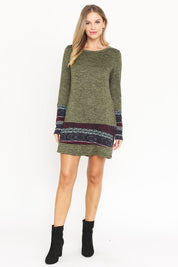 Women's Nordic Print Knit Dress