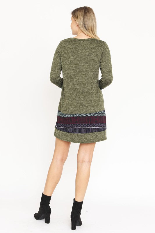 Women's Nordic Print Knit Dress