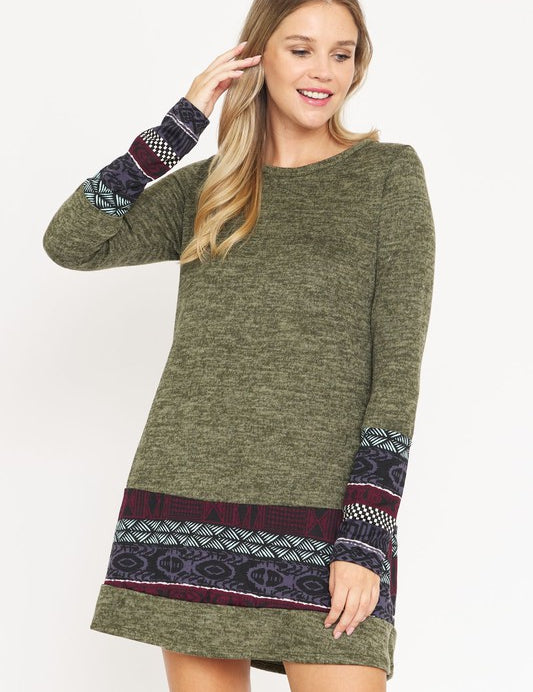 Women's Nordic Print Knit Dress