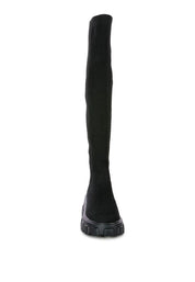 Women's Casual Stretch Knit Knee High Boots