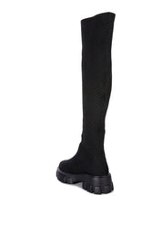 Women's Casual Stretch Knit Knee High Boots