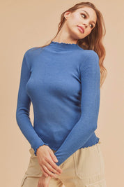 Women's Casual Regular Fit Mock Neck Sweater