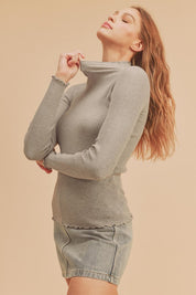 Women's Casual Regular Fit Mock Neck Sweater