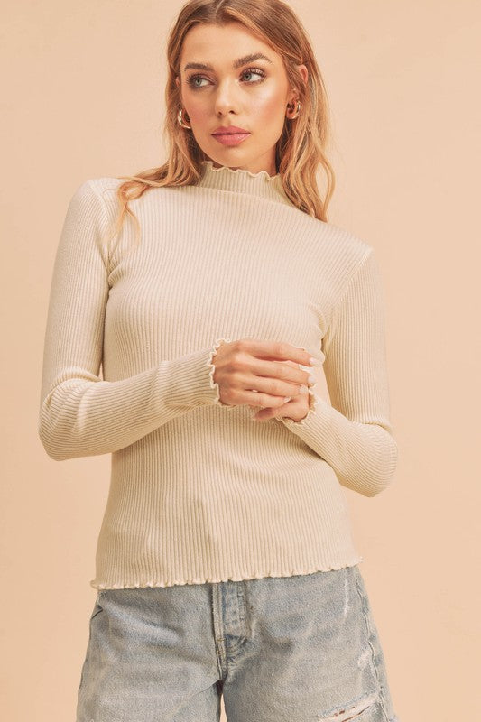 Women's Casual Regular Fit Mock Neck Sweater