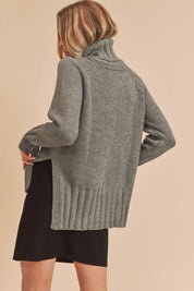 Women's Cozy Funnel Neck Slouchy Sweater