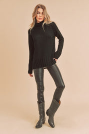 Women's Cozy Funnel Neck Slouchy Sweater