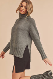 Women's Cozy Funnel Neck Slouchy Sweater