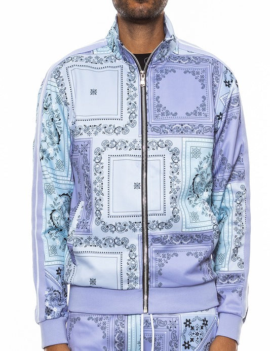 Weiv Mens Paisley Bandana Track Jacket