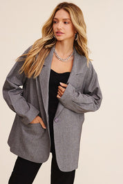 Oversized Solid Blazer