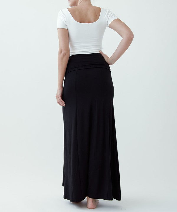 Women's Classic A-Shape Bamboo Maxi Skirt