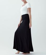 Women's Classic A-Shape Bamboo Maxi Skirt