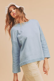 Women's Cozy Crew Neck Cotton Pullover