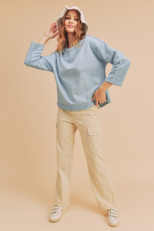 Women's Cozy Crew Neck Cotton Pullover