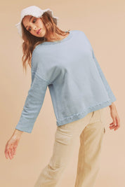 Women's Cozy Crew Neck Cotton Pullover