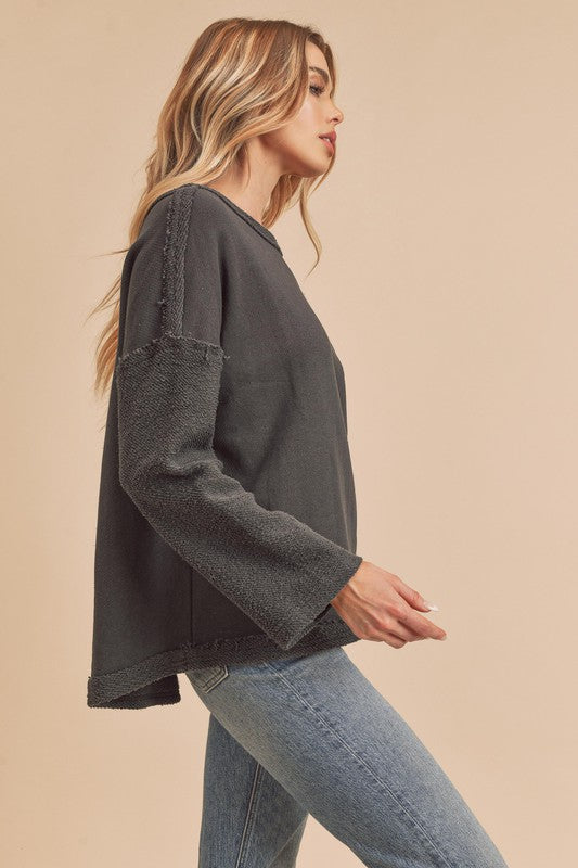 Women's Cozy Crew Neck Cotton Pullover