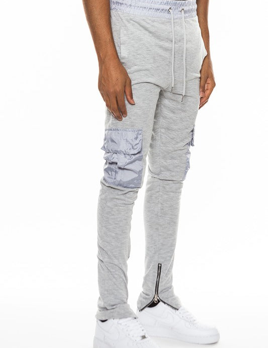 Heathered Cotton Blend Joggers