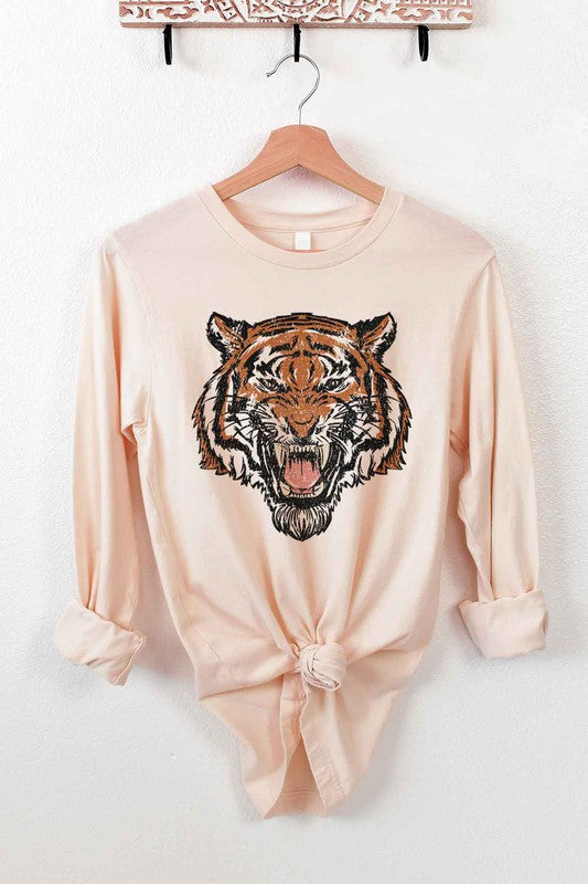 Unisex Classic Fit Tiger Long Sleeve Tee