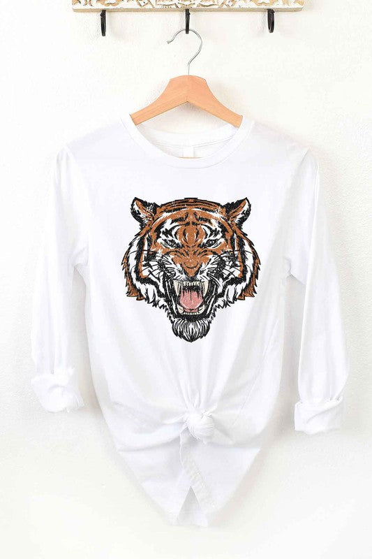 Unisex Classic Fit Tiger Long Sleeve Tee