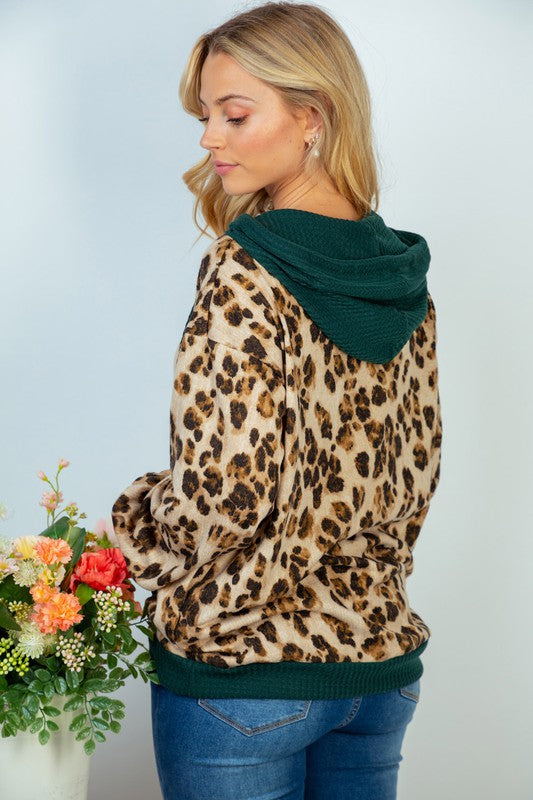 Women's Casual Long Sleeve Animal Print Knit Top