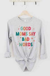Unisex Classic Fit Long Sleeve Cotton Tee - Good Mom Bad Words