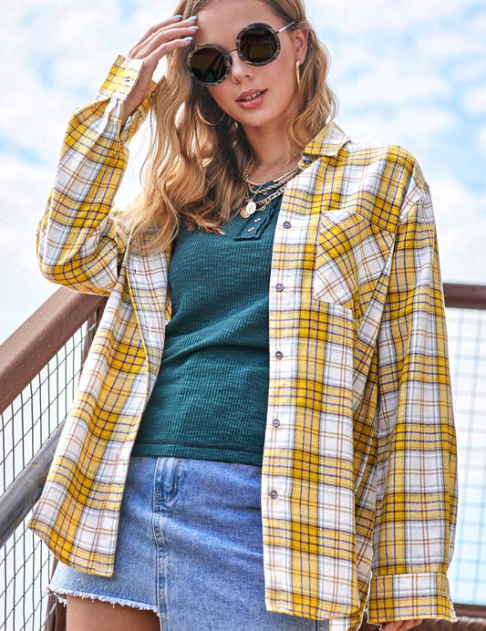 Women's Plaid Flannel Shirt