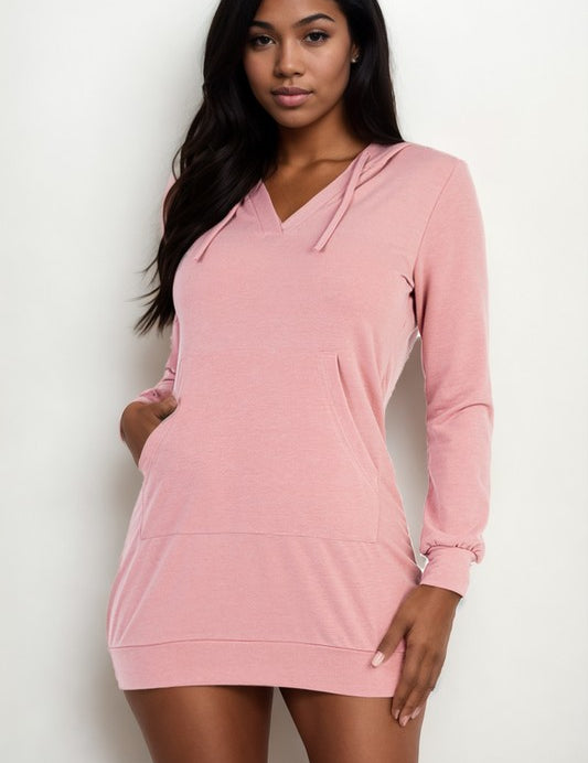 French Terry Hoodie Dress