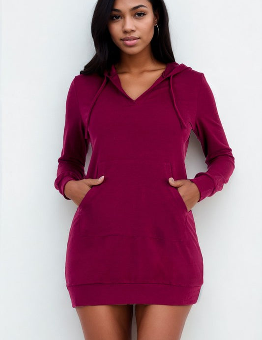 French Terry Hoodie Dress