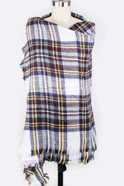 Women's Colorful Plaid Square Scarf