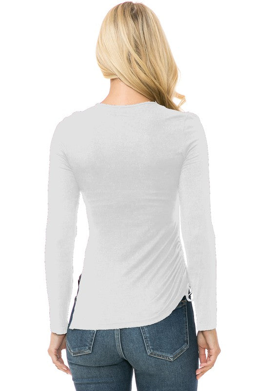 Women's Casual Knit Long Sleeve Top