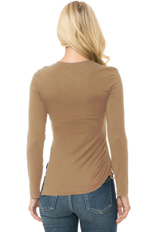 Women's Casual Knit Long Sleeve Top