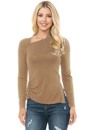 Women's Casual Knit Long Sleeve Top