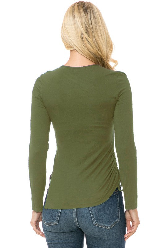 Women's Casual Knit Long Sleeve Top