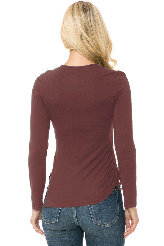 Women's Casual Knit Long Sleeve Top