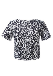 Women's Lightweight Button-Up Printed Blouse