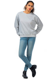 Women's Cozy Knitted Long Sleeve Pullover Sweatshirt