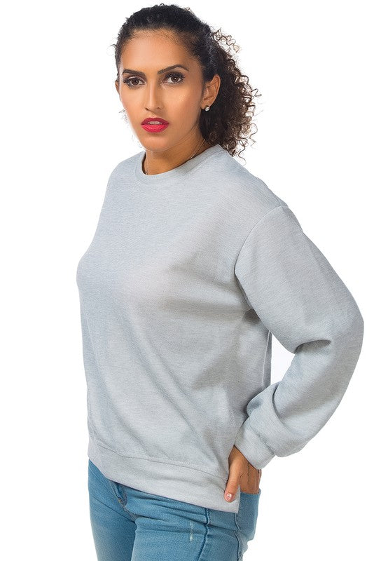 Women's Cozy Knitted Long Sleeve Pullover Sweatshirt